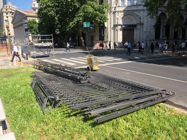 Sin rejas: así luce la Plaza de Mayo antes del acto de asunción de Alberto Fernández. (Federico López Claro)