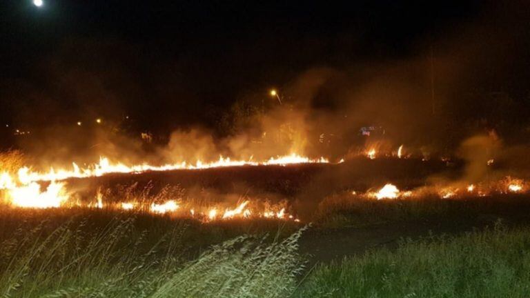 Incendio de pastizales