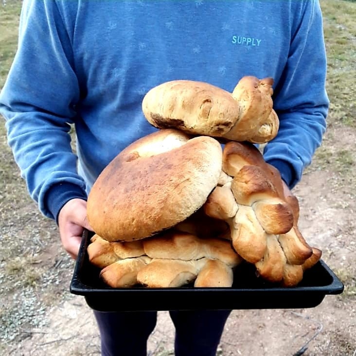 Pan casero en horno de barro, el placer de los cordobeses.