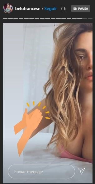 Las stories de Belén Francese (Instagram)