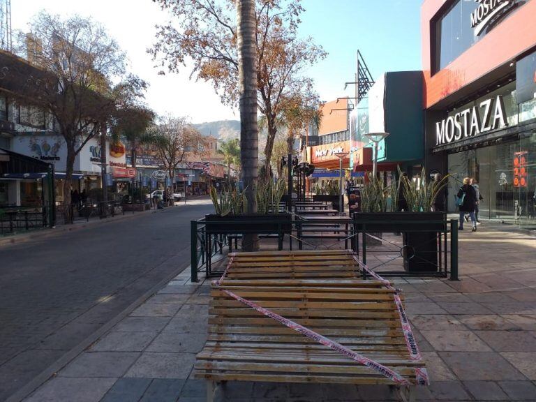 El centro carlospacense este jueves por la mañana.