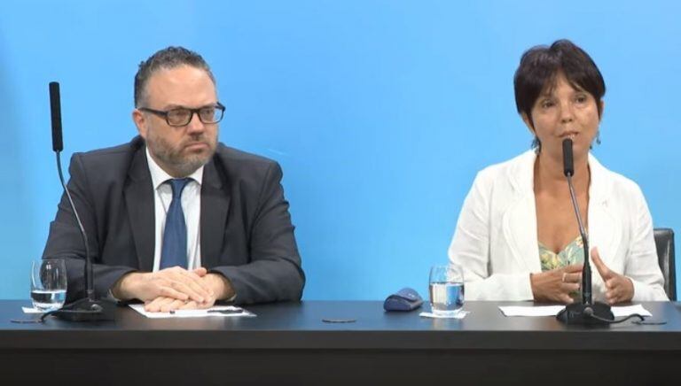 Matías Kulfas y Mercedes Marcó del Pont. (Captura)