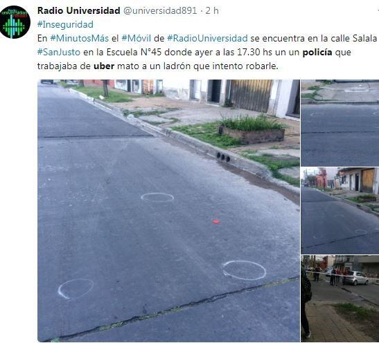 Un policía de la Federal que también trabaja como chofer de Uber mató a un ladrón que simuló ser su pasajero en Lomas del Mirador.