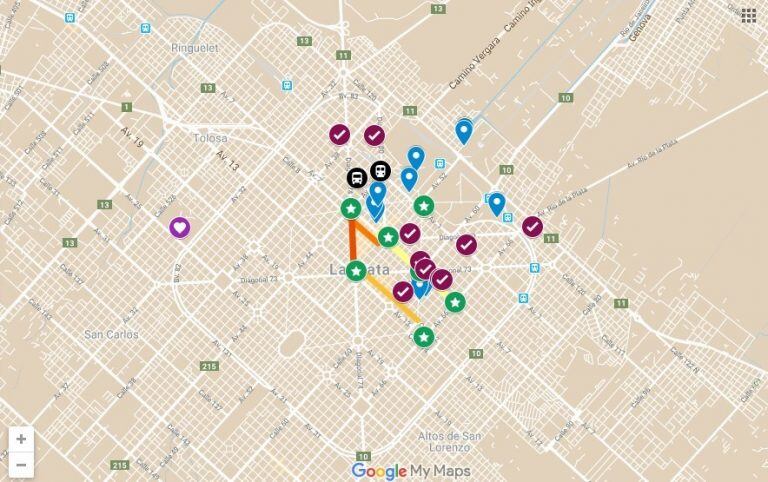 Mapa de actividades (web).