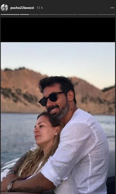 Saludo de Lavezzi a su novia