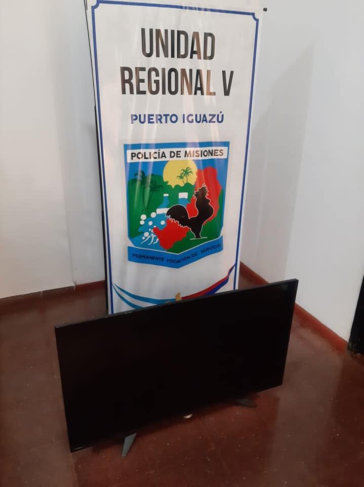 Puerto Iguazú: recuperaron un televisor robado.