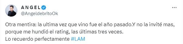 La picante respuesta de Ángel de Brito a Flor Vigna