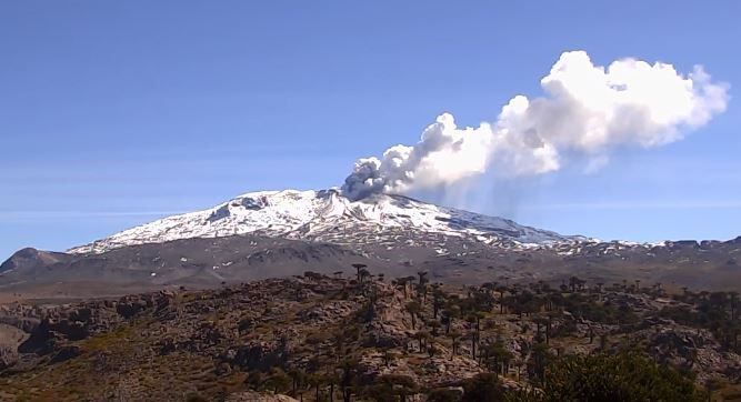 El "pulso eruptivo" del volcán Copahue.