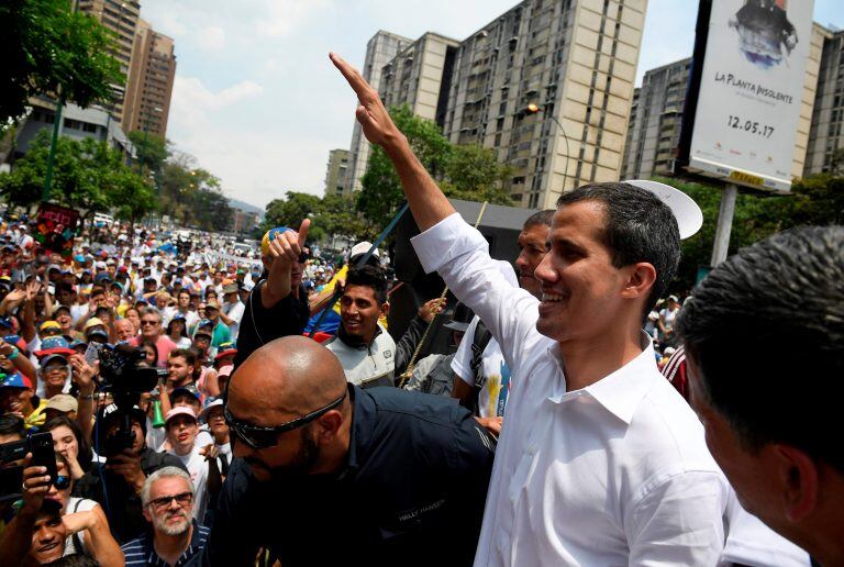 Juan Guaido. (Photo by Federico PARRA / AFP)