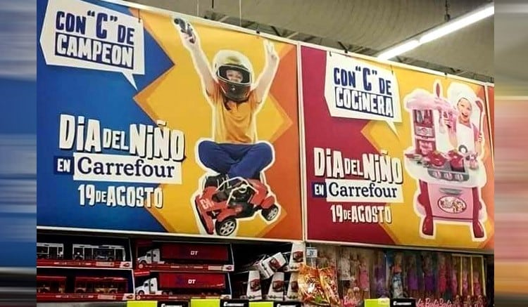 Publicidad de Carrefour que desató la polémica.