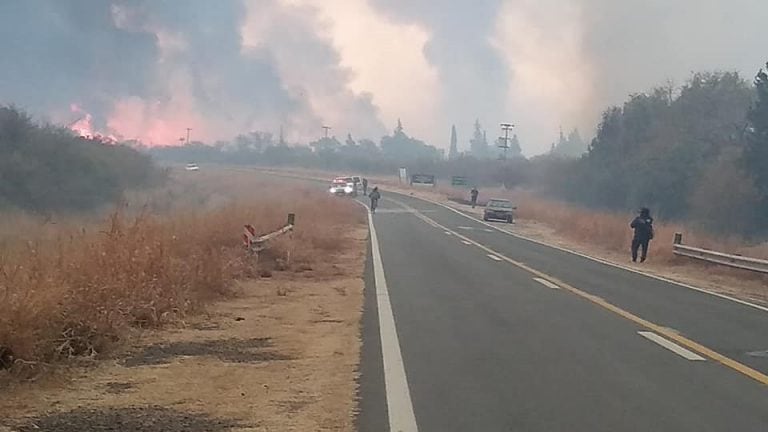 Incendio al norte de Punilla. (Foto: Municipalidad Capilla del Monte).