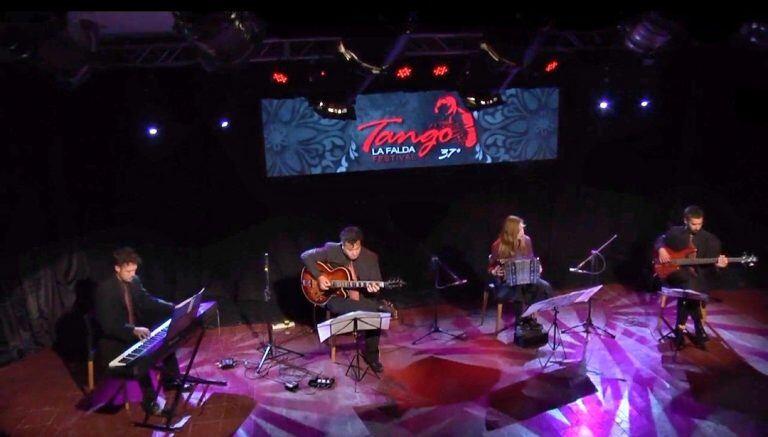 Contramano Tango 4 en el Festival Nacional de Tango en La Falda. (Foto: captura / Facebook Live).