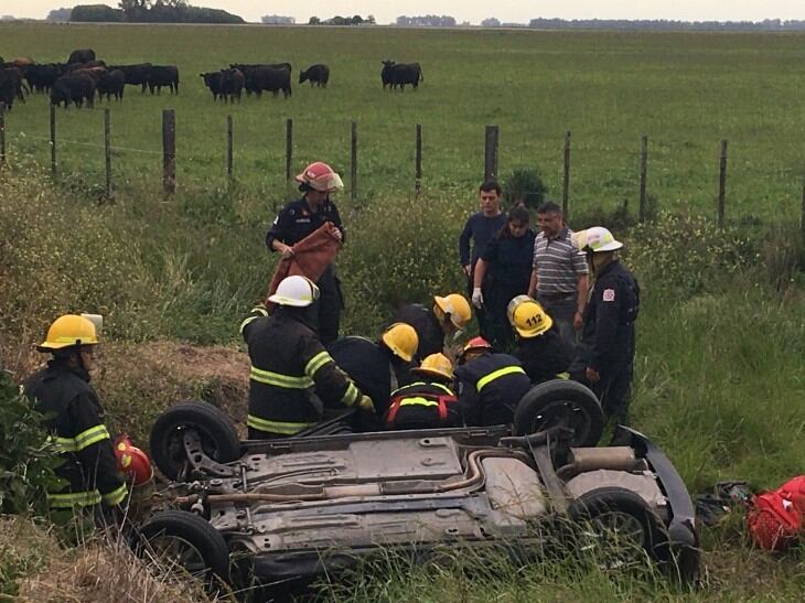 El accidente en la Ruta Provincial 74 (Foto La Primicia de Ayacucho).