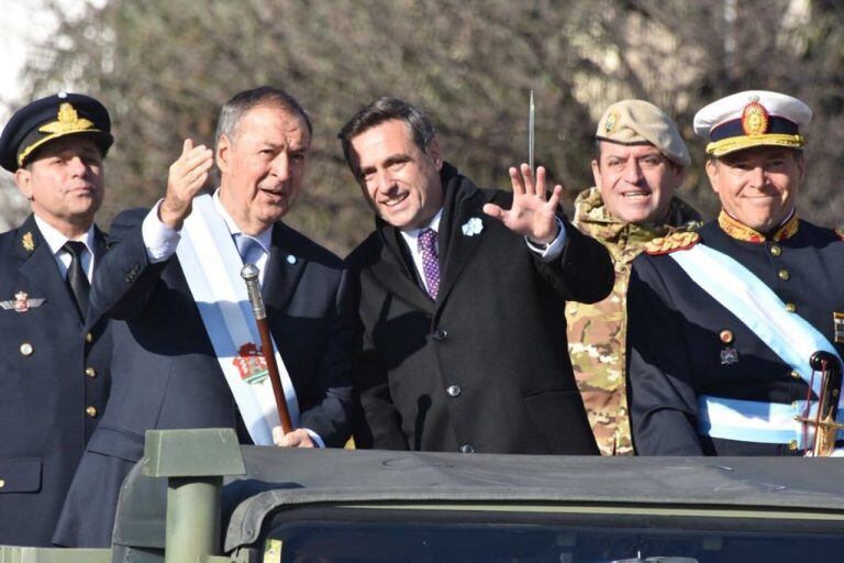 Mestre y Schiaretti en el festejo del 9 de julio en Córdoba.