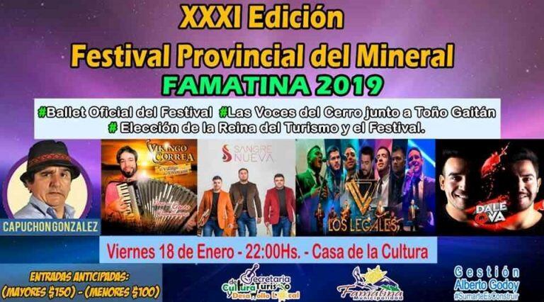 Grilla de artistas que formarán parte de la XXXI edición del evento