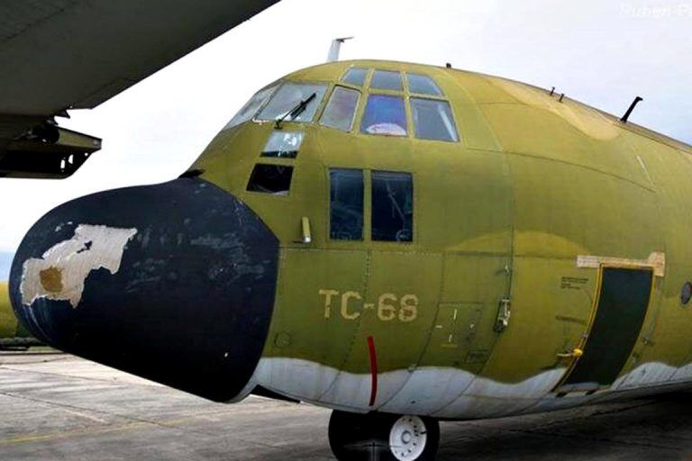 Hércules C130 TC-68 fuera de servicio.