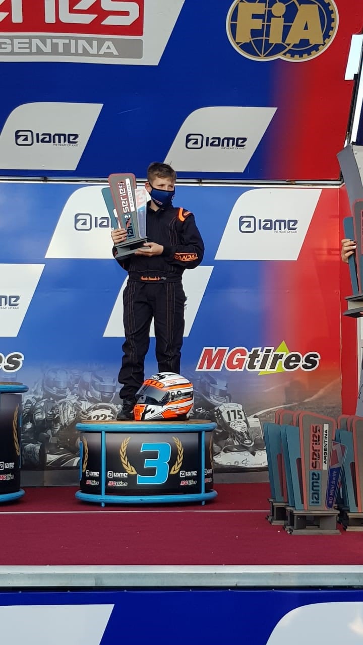 Fausto Arnaudo joven piloto de Karting de Arroyito