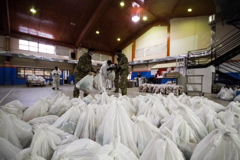 Entrega de modulos alimentarios