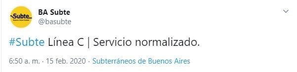 Los subtes funcionan con normalidad, tras la medida de fuerza en la línea C.