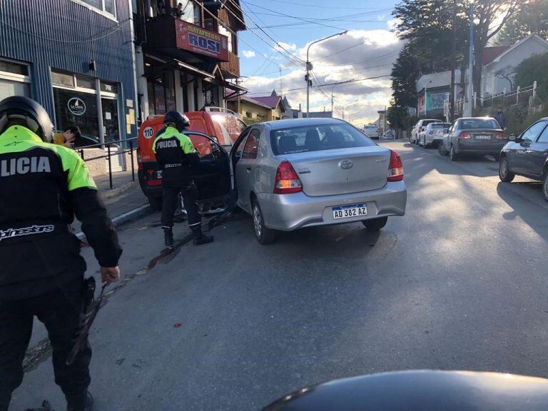 Accidente vial en Ushuaia.