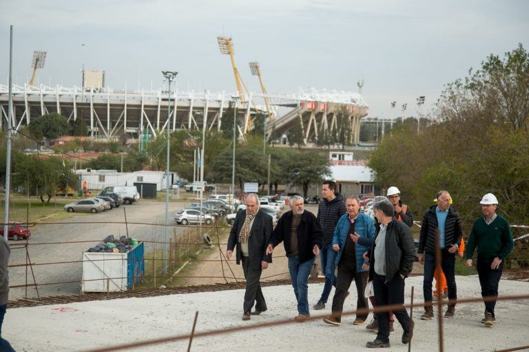 Juan Schiaretti recorrió obras en la Circunvalación este sábado.