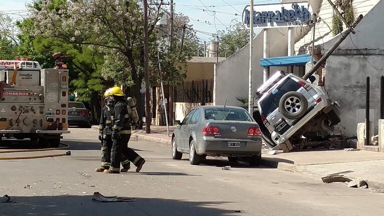 choque y perdida de gas en Río Cuarto