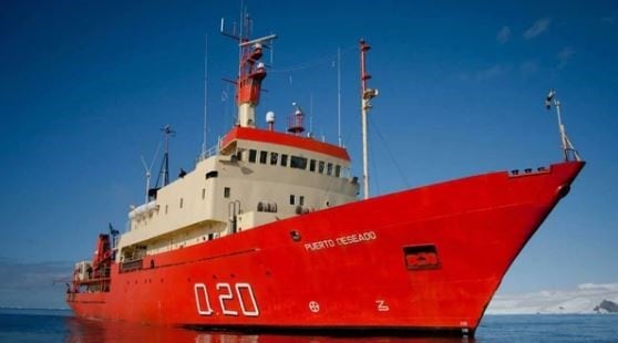 Buque Oceanográfico A.R.A "Puerto Deseado" perteneciente al Servicio de Hidrografía Naval de la Armada Argentina.