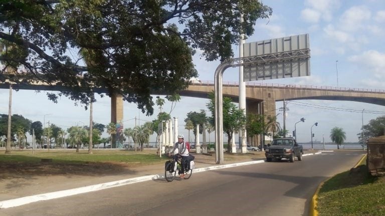 Luis Garay en su paso por Corrientes (foto Vía Corrientes)