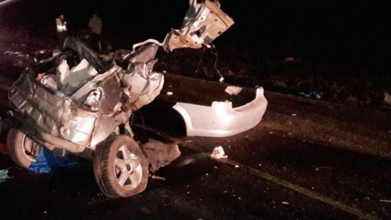 El auto quedó destruido