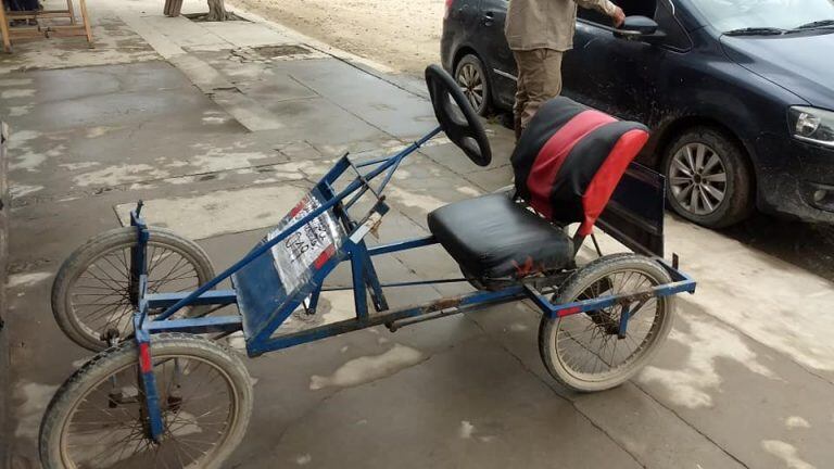 El carrito de Jorgito "Koki," antes del tuneo.