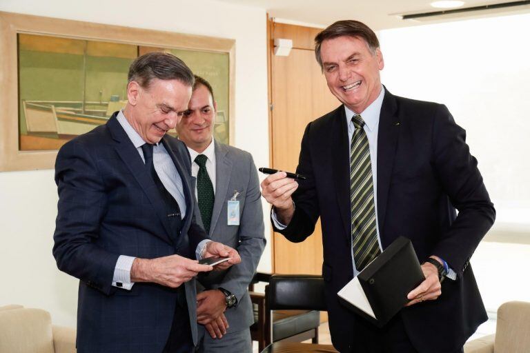 Miguel Ángel Pichetto y Jair Bolsonaro. (Prensa Pichetto)