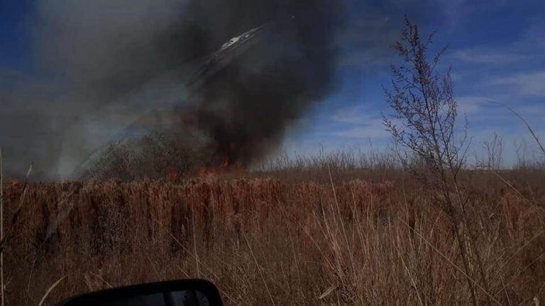 Incendio de pastizales - Foto: Bomberos Voluntarios San Francisco