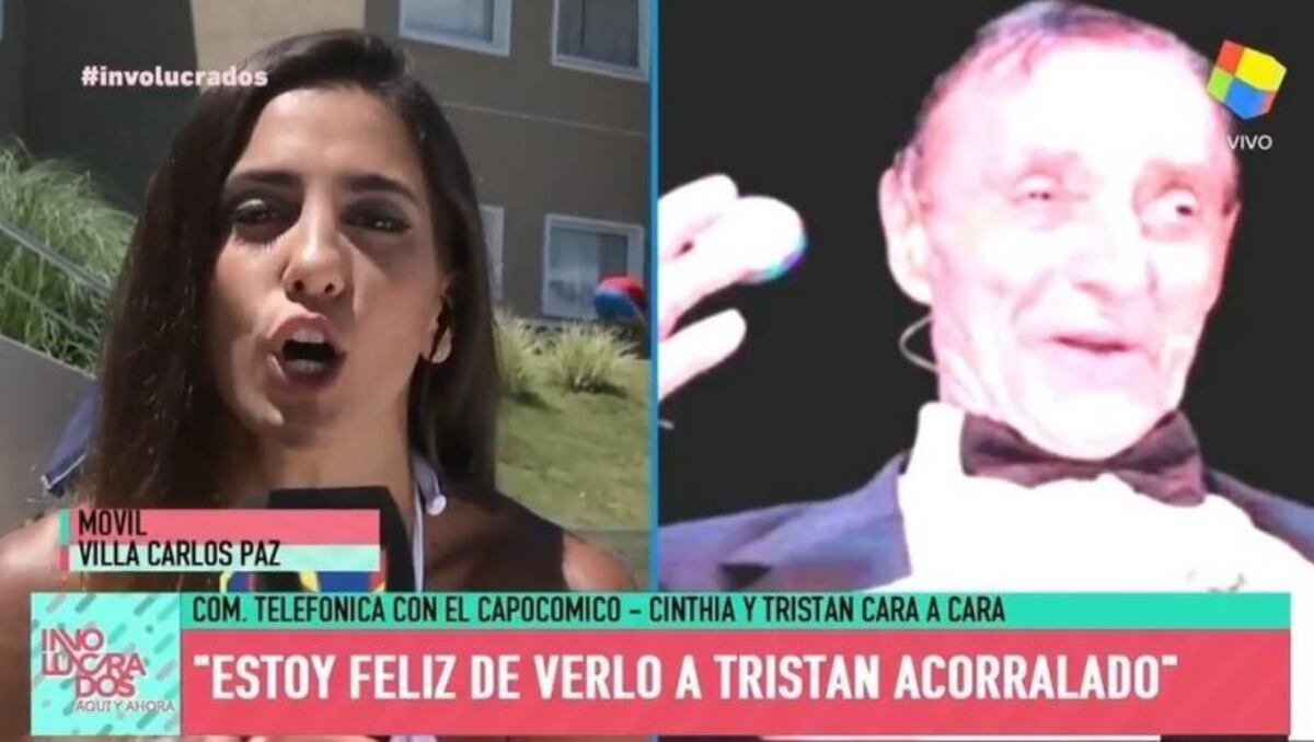 El fuerte cruce al aire entre Cinthia Fernández y Tristán