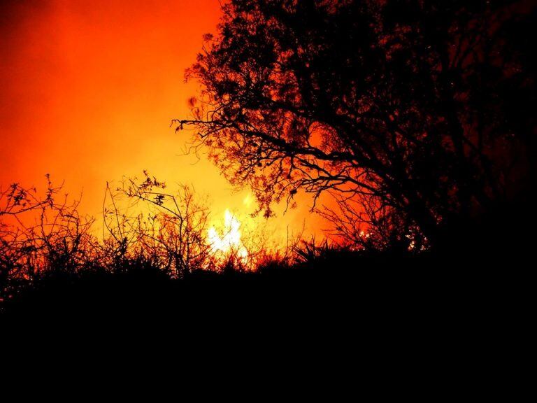 Incendio en La Cumbre. (Gentileza Jorge Gainza)