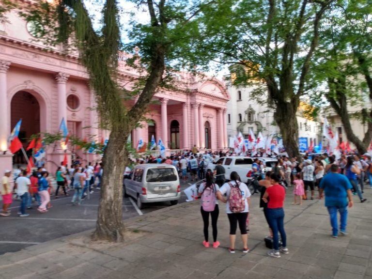 Marcha en favor de Evo Morales