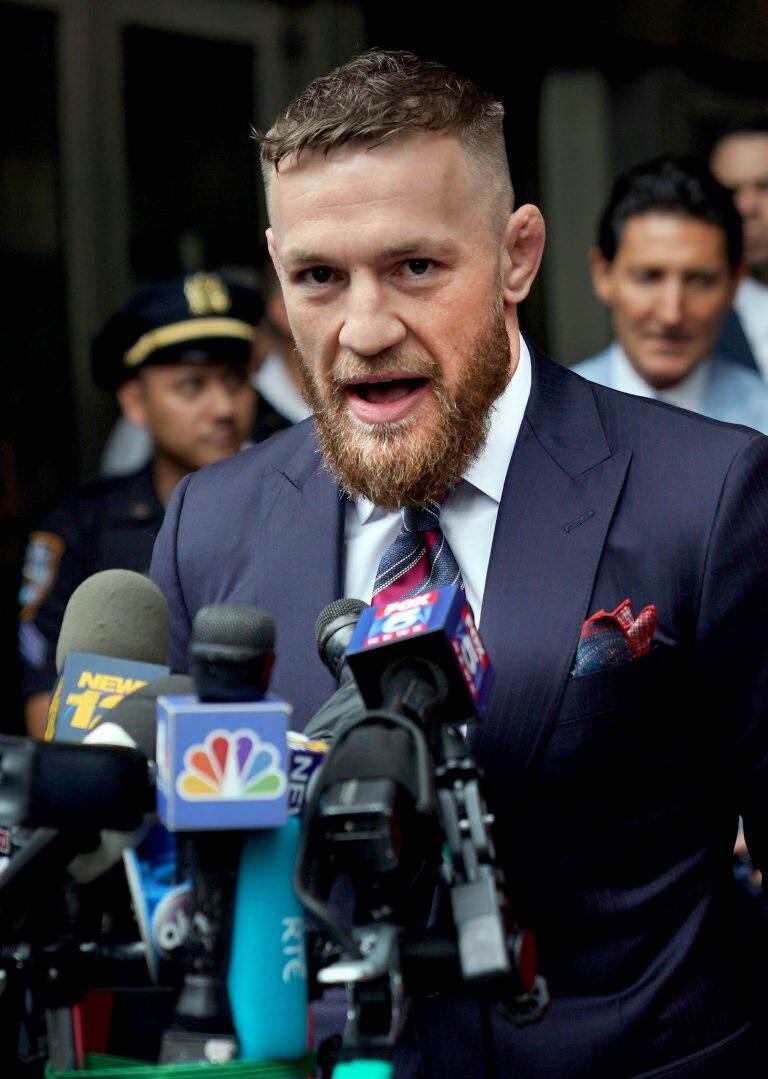 "Conor Anthony Mac Gregor ha sido objeto de una audiencia ante los servicios de la gendarmería, como detenido", dice el comunicado de la fiscalia (Foto: Timothy A. CLARY / AFP)