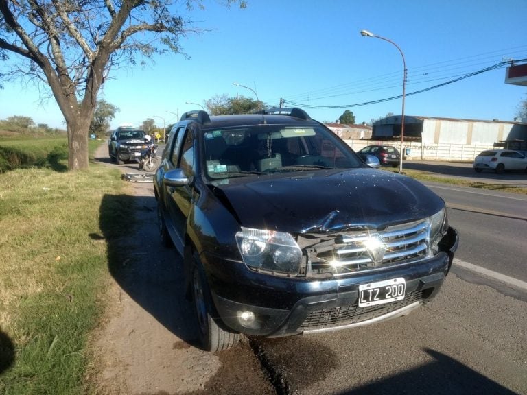 El otro vehículo terminó con daños en la parte delantera. (Pedro Levy)