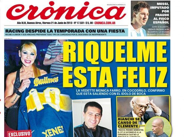 Mónica Farro hace feliz a Riquelme