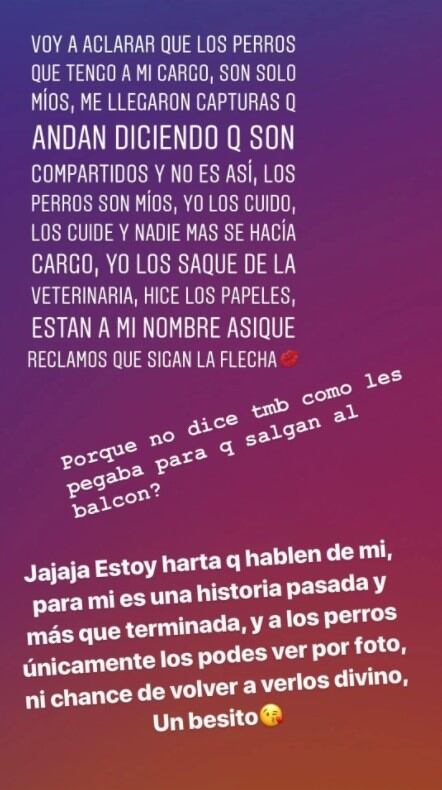 More Rial aclaró todo sobre sus perros. (Foto: Captura de Instagram)