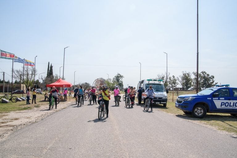 Salida desde el ingreso de las Américas. Segunda bicicleteada Marull (Municipio de Marull)