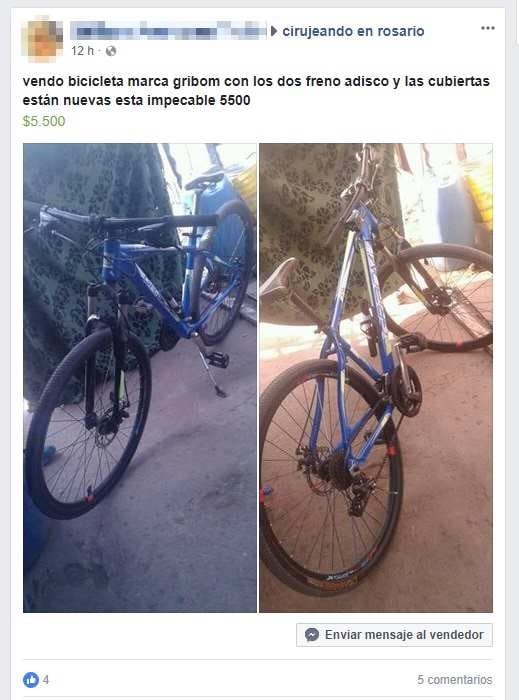 Detuvieron a un adolescente por el robo de la bicicleta.