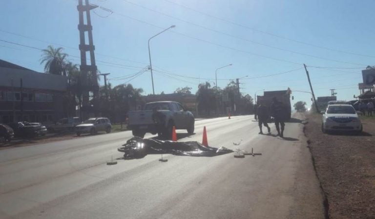 Una motociclista perdió la vida en Posadas. (Foto: Misiones Online)