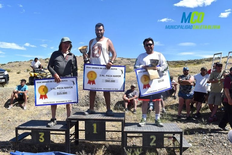 en el podio 1° Gutierrez Gabriel de Comodoro Rivadavia,2° Cuevas Oscar ENG, 3° Roberto Lobos PCO