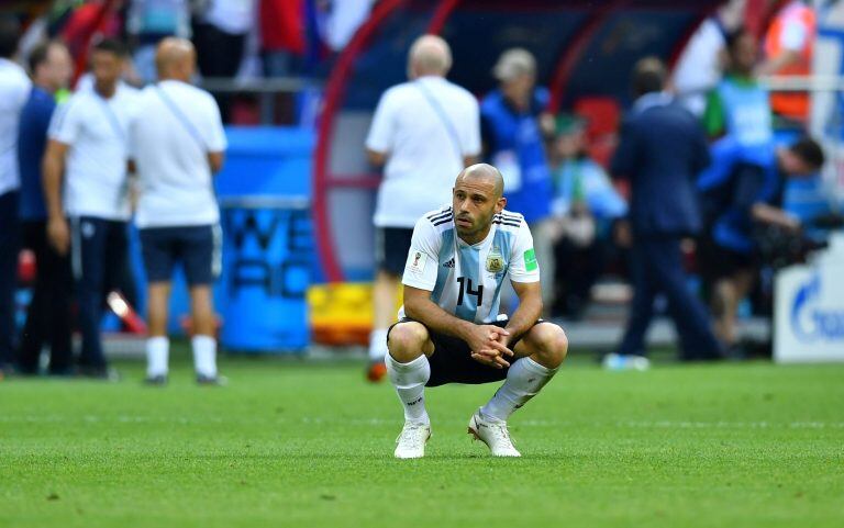 Mascherano se despidió de la Selección tras la eliminación ante Francia en Rusia 2018. (REUTERS)