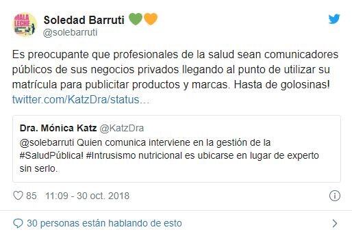 El cruce de Soledad Barrutti y Mónica Katz (Twitter)