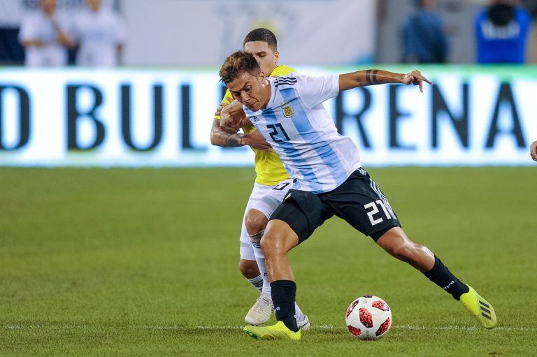 Paulo Dybala en el amistoso ante Colombia (Foto: Corey Sipkin/EFE)