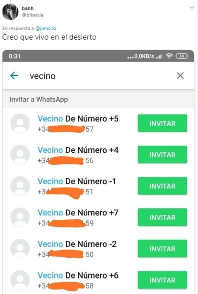 Vecinos de WhatsApp (Foto: Twitter)