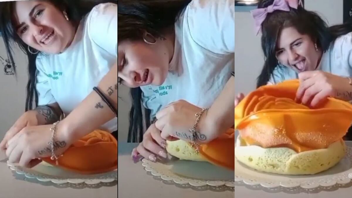 Es tiktoker, hace recetas y se volvió viral por su molde de bizcochuelo con forma de flor