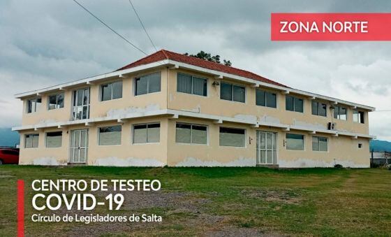 El centro de testeo de la zona norte funcionará ahora en el Círculo de Legisladores de Salta.