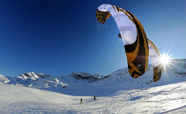 Snowkite en Malargüe.